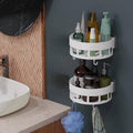 Bathroom Shelves with Hooks (Pack of 2)